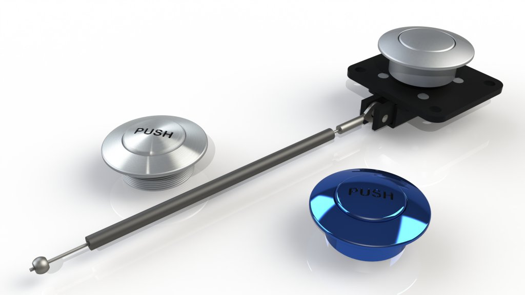 Latch Assy Push Button, Remote Actuated Actron Manufacturing